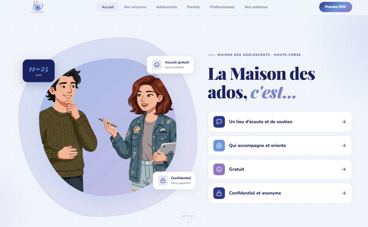 Refonte Site Web maison des adolescents
